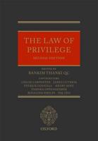 The Law of Privilege