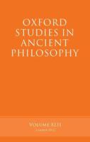 Oxford Studies in Ancient Philosophy. Volume 42