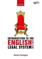 Introduction to the English Legal System, 2012-2013