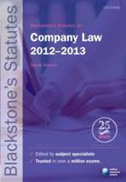 Blackstone's Statutes on Company Law, 2012-2013
