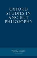 Oxford Studies in Ancient Philosophy: Volume 43