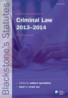 Blackstone's Statutes on Criminal Law 2013-2014