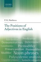 The Positions of Adjectives in English