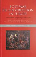 Post-War Reconstruction in Europe