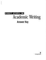 First Steps in Academic Writing. Answer Key