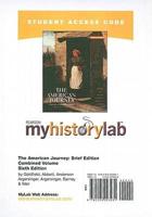 MyLab History -- Standalone Access Card -- For The American Journey Journey Brief Combined