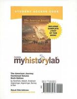 MyLab History With Pearson eText -- Standalone Access Card -- For The American Journey, Combined Volume
