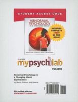 MyLab Psychology With Pearson eText -- Standalone Access Card -- For Abnormal Psychology