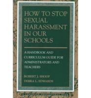 How to Stop Sexual Harassment in Our Schools
