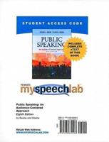 MyLab Speech With Pearson eText -- Standalone Access Card -- For Public Speaking