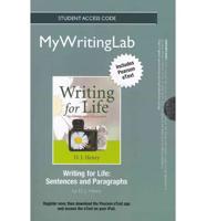 NEW MyLab Writing With Pearson eText -- Standalone Access Card -- For Writing for Life