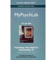 NEW MyLab Psychology Without Pearson eText -- Standalone Access Card -- For Psychology