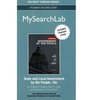 MyLab Search With Pearson eText -- Standalone Access Card -- State and Local Government by the People