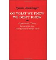 On What We Know We Don't Know
