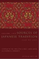 Sources of Japanese Tradition. Vol. 2