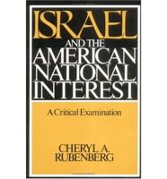 Israel and the American National Interest