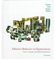 Effective Behavior in Organizations