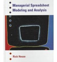 Managerial Spreadsheet Modeling and Analysis
