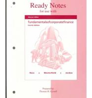Ready Notes for Use With Fundamentals of Corporate Finance