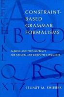 Constraint-Based Grammar Formalisms