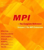 MPI Vol. 2 The MPI-2 Extensions