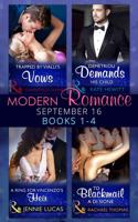 Modern Romance September 2016. Books 1-4