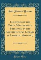 Calendar of the Carew Manuscripts, Preserved in the Archiepiscopal Library at Lambeth, 1601-1603 (Classic Reprint)