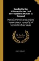 Geschichte Der Philosophischen Und Theologischen Studien in Ermland