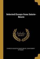 Selected Essays from Sainte-Beuve