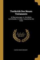 Textkritik Des Neuen Testaments