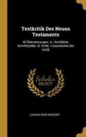 Textkritik Des Neuen Testaments