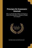 Principes De Grammaire Générale