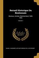 Recueil Historique Du Boulonnais