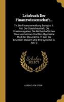 Lehrbuch Der Finanzwissenschaft...