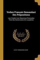 Verbes Français Demandant Des Prépositions