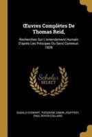 OEuvres Complètes De Thomas Reid,