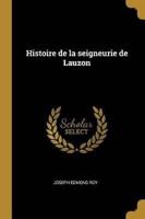 Histoire De La Seigneurie De Lauzon