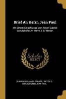 Brief An Herrn Jean Paul