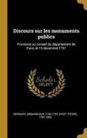 Discours Sur Les Monuments Publics
