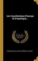 Les Constitutions D'europe Et D'amérique...