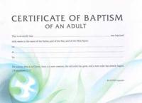 Adult Baptism Cert. Ba3 Pk 10