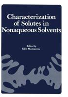 Characterisation of Solutes in Nonaqueous Solvents