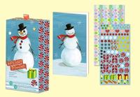 Snowman Holiday Sticker Note Cards