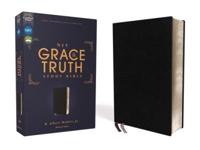 Niv, the Grace and Truth Study Bible (Trustworthy and Practical Insights), European Bonded Leather, Black, Red Letter, Comfort Print