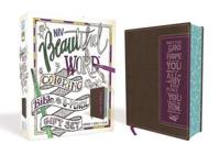Niv, Beautiful Word Coloring Bible and 8-Pencil Gift Set, Leathersoft, Brown