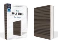 Niv, Holy Bible for Boys, Soft Touch Edition, Leathersoft, Gray, Comfort Print