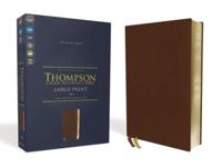 Niv, Thompson Chain-Reference Bible, Large Print, Genuine Leather, Cowhide, Brown, Red Letter, Art Gilded Edges, Comfort Print