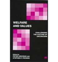 Welfare and Values