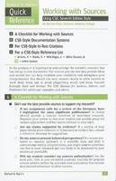Working With Sources Using CSE, Seventh Edition Style