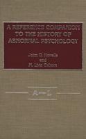 A Reference Companion to the History of Abnormal Psychology